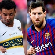Edwin Cardona y Lionel Messi