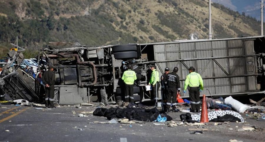 Accidente de bus en Ecuador