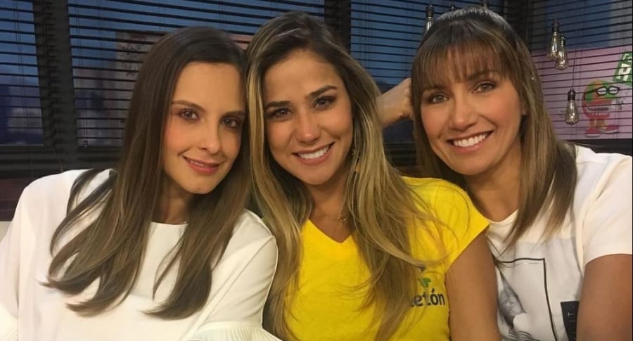 Laura Acuña, Zahira Benavides y Adriana Betancur, presentadoras.