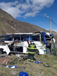 Accidente de bus en Ecuador
