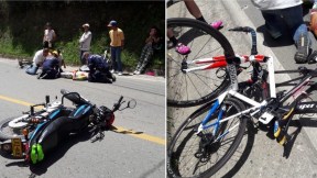 Accidente en la Vuelta a Colombia