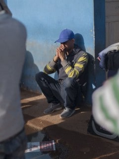 Migrante venezolano en la ciudad brasileña de Pacaraima, Brasil.