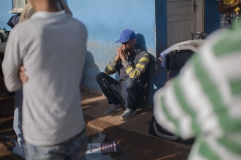Migrante venezolano en la ciudad brasileña de Pacaraima, Brasil.
