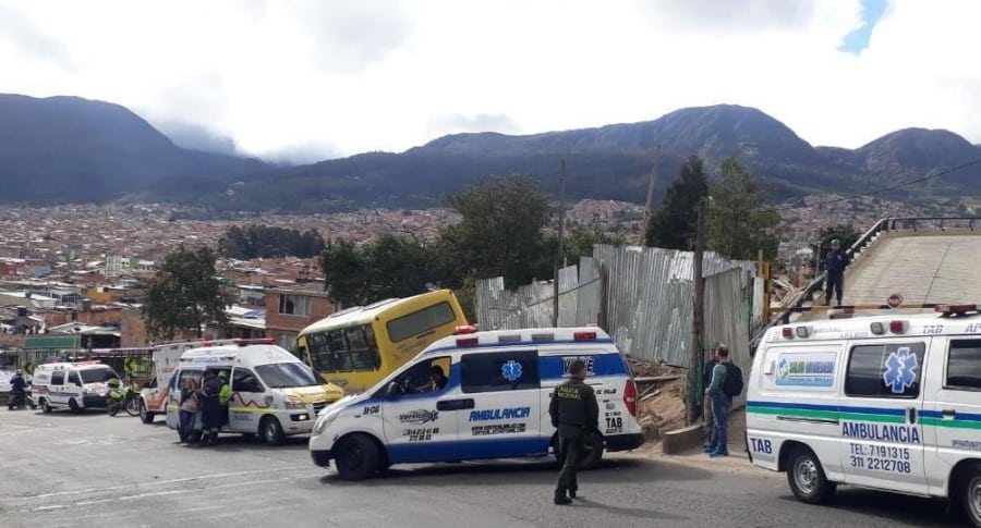 Accidente de buseta en sur de Bogotá
