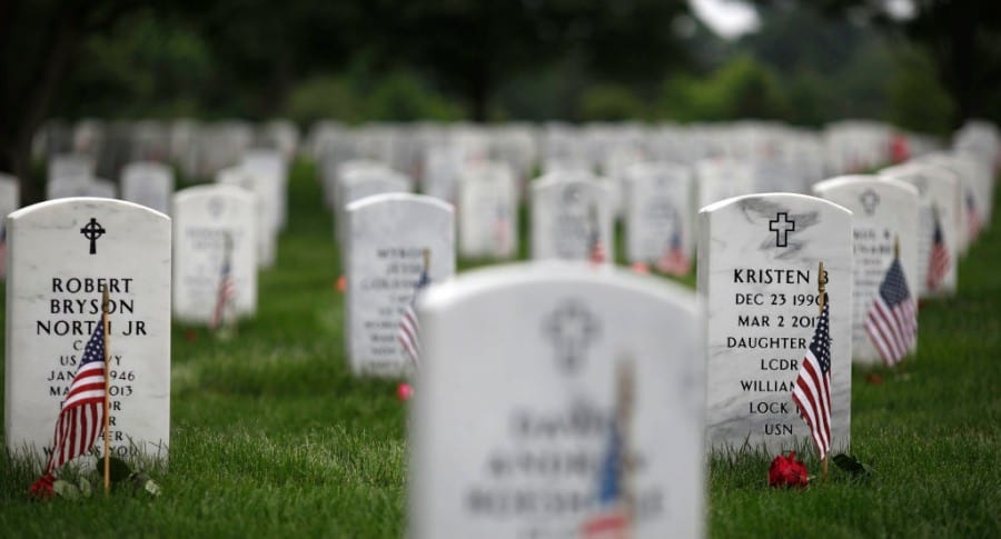 Tumbas en el cementerio de Arlington