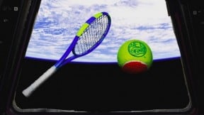 Partido de tenis en el espacio