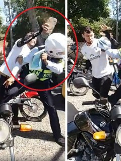 Motociclista ladrillo