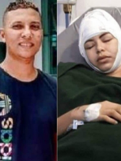 La mujer está en un hospital