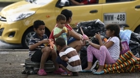 Niños venezolanos en Cali