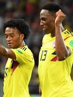 Juan Guillermo Cuadrado y Yerry Mina