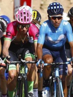 Nairo Quintana, Rigoberto Urán y Miguel Ángel López