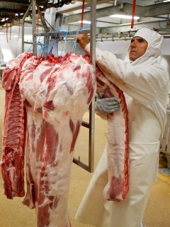 Carne en frigorífico