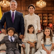 El presidente Iván Duque y su familia