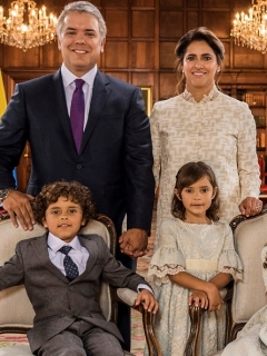 El presidente Iván Duque y su familia