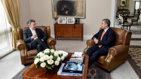 Juan Manuel Santos e Iván Duque