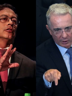 Gustavo Petro y Álvaro Uribe