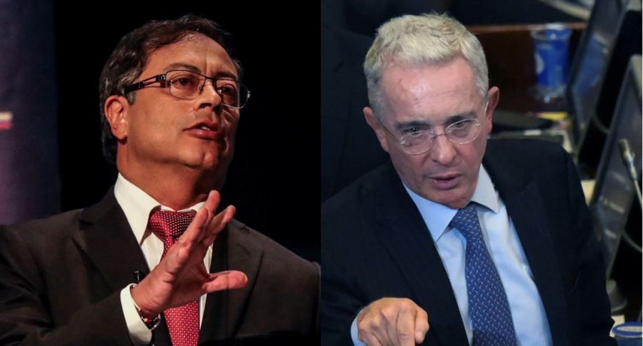 Gustavo Petro y Álvaro Uribe