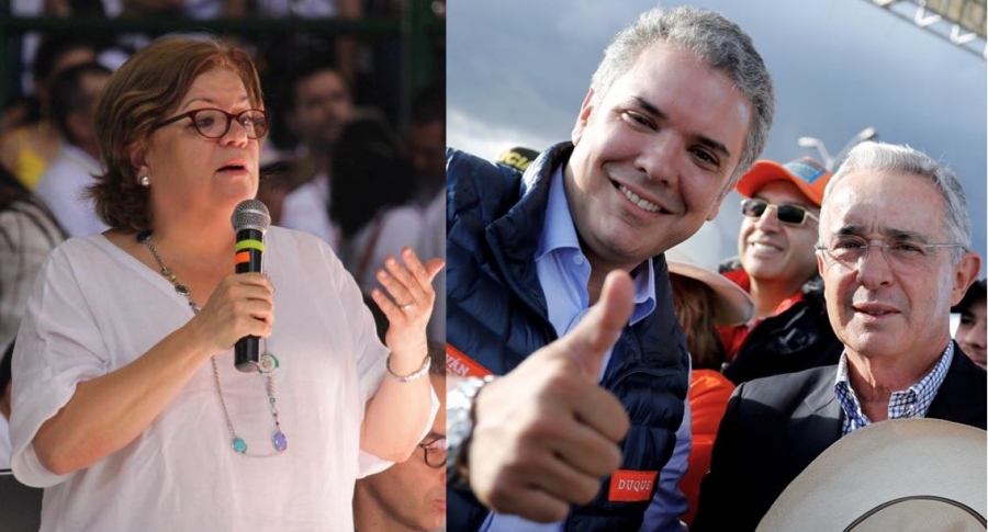 Gloria María Borrero, Iván Duque, Álvaro Uribe