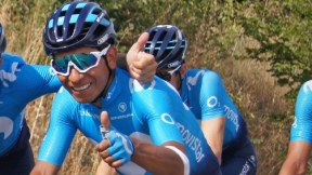 Nario Quintana junto a Alejandro Valverde