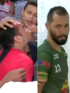 Jugador agrede a árbitro
