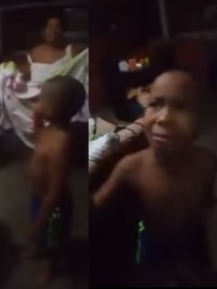 Broma a niño colombiano
