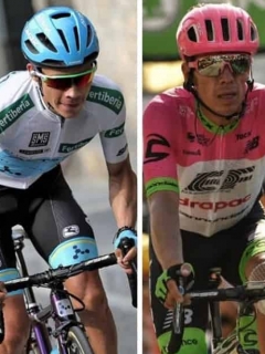 Nairo Quintana, Miguel Ángel López y Rigoberto Urán