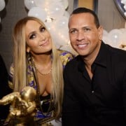 Jennifer Lopez, cantante, con su novio Alex Rodríguez.