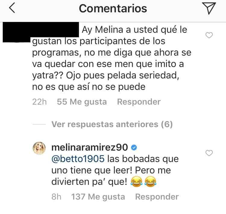 Comentarios Melina Ramírez Comentarios Melina Ramírez