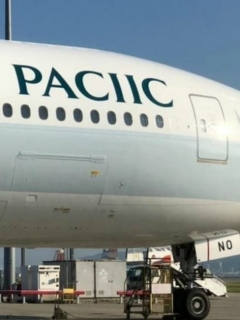 Avión de Cathay Pacific.