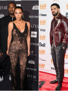 Kanye West, Kim Kardashian y Drake