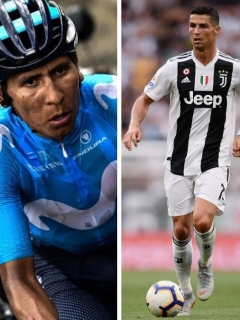 Nairo Quintana, Cristiano Ronaldo y David Ospina