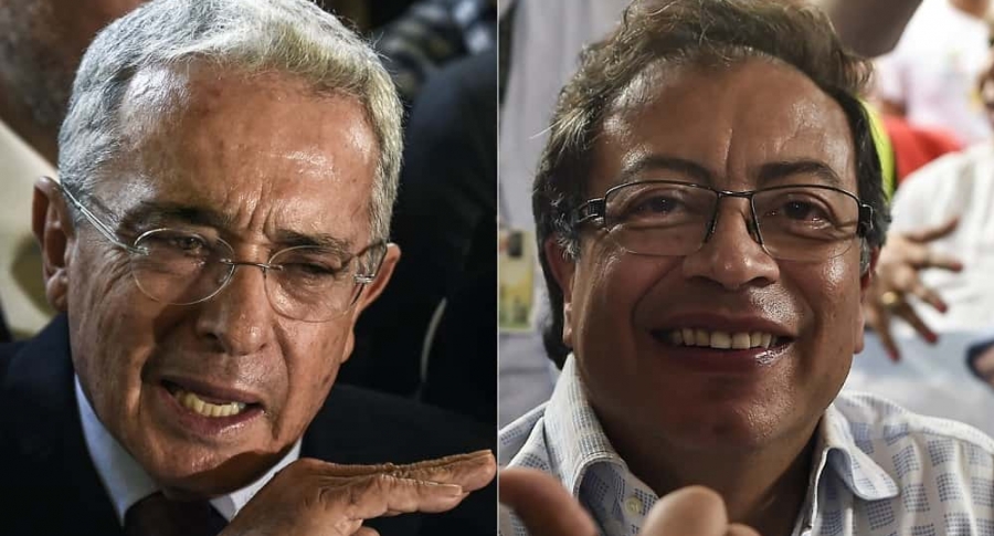 Álvaro Uribe y Gustavo Petro, congresistas.
