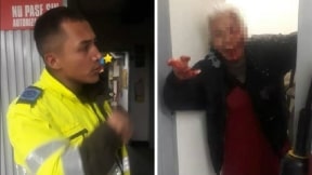 Policía acusado de golpear a la adulta mayor