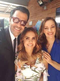 Humberto 'el Gato' Rodríguez, Vanessa Peláez y Alexandra Restrepo