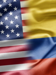 Bandera Estados Unidos y Colombia 900