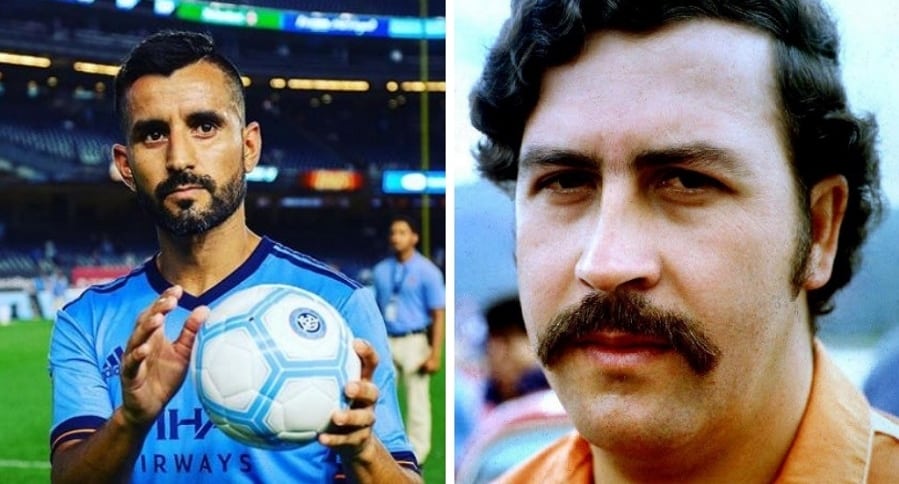 Maxi Moralez y Pablo Escobar