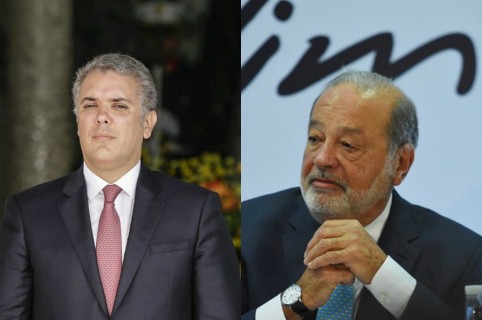 Iván Duque y Carlos Slim