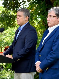 Iván Duque y Juan Orlando Hernández