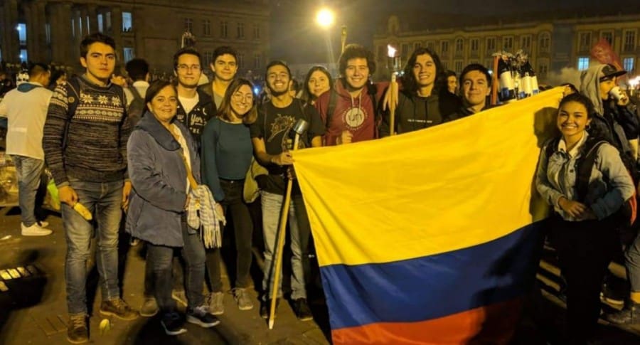Marcha antorchas en Bogotá