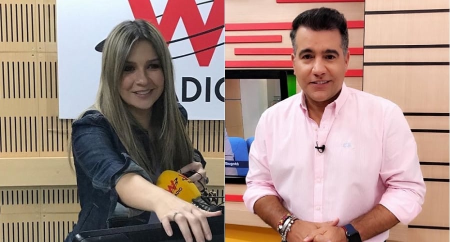 Vicky Dávila y Carlos Calero, presentadores.