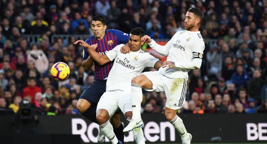 Luis Suárez, Casemiro y Sergio Ramos