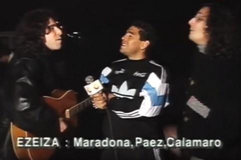 Andrés Calamaro, Diego Maradona y Fito Páez