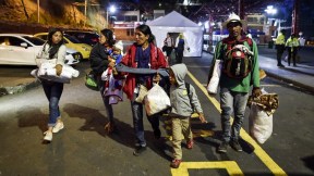 Venezolanos que huyen  de su país