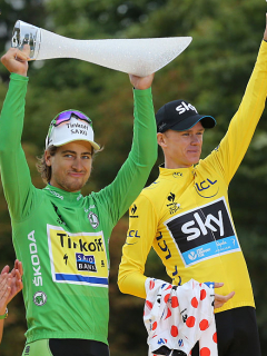 Peter Sagan, Christopher Froome y Nairo Quintana