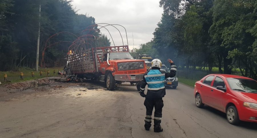 Accidente en el norte de Bogotá