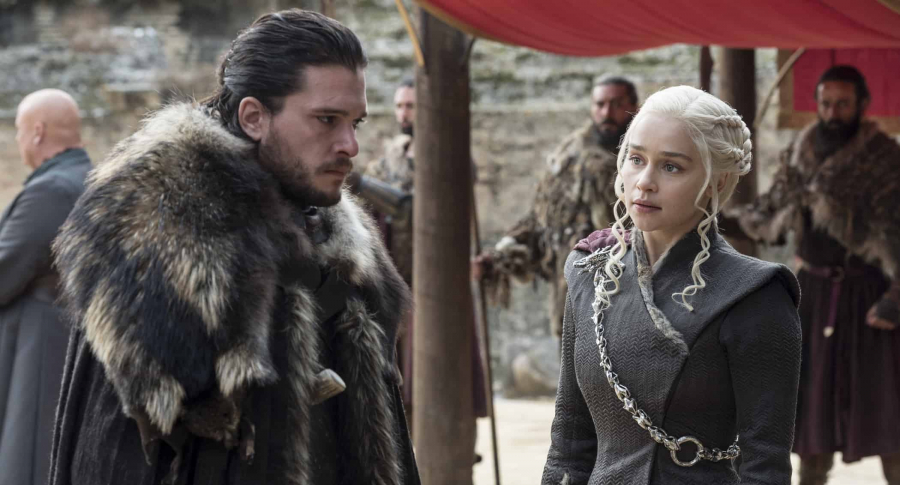 Kit Harington (Jon Snow) y Emilia Clarke (Daenerys Targaryen) en 'Game  of Thrones'