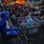 Imagen de las protestas estudiantiles en Bogotá