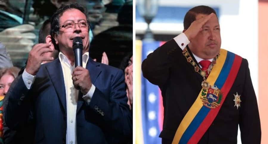 Gustavo Petro y Hugo Chávez