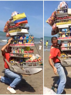 Vendedor ambulante en Atlántico.