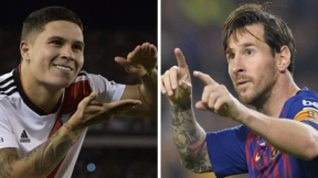 Juan Fernando Quintero y Lionel Messi